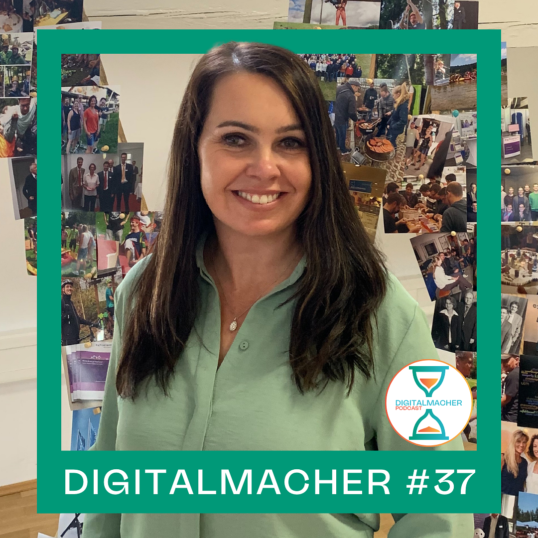Cover: Digitalmacher #37 – Unternehmenskultur und Mitarbeiterbindung – Susanne Jabs (eXXcellent solutions)